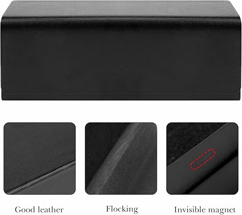 Miniatura 4 de Linkidea Funda rígida extra grande para lentes de sol, organizador de almacenamiento de lentes de sol de gran tamaño compatible con D1OR Diorbay S1U