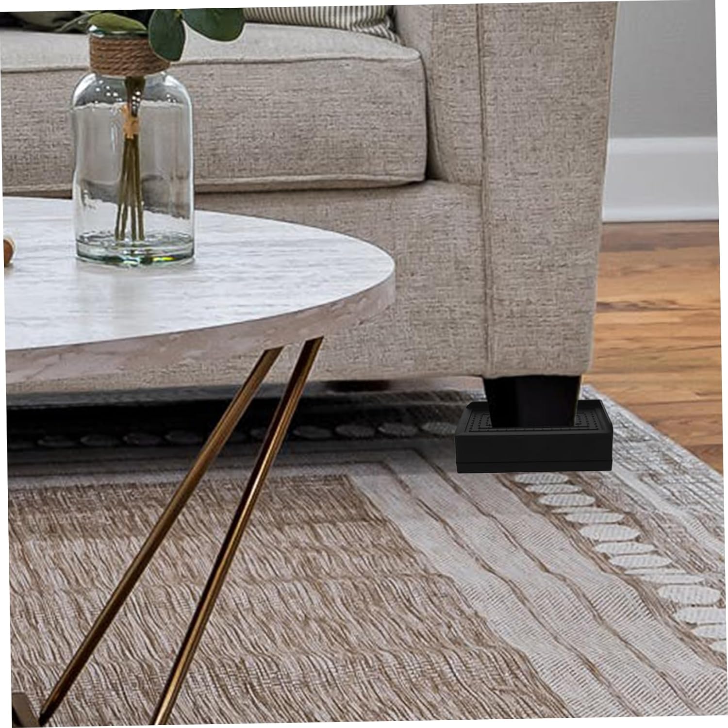 Gadpiparty 4pcs Adjustable Furniture Risers Bed Lifts Couch Leg Risers Desk Table Sofa Table Leg Extenders Heavy Duty Sofa Support Bed Frame Mattress Lifter