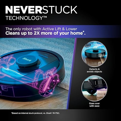 Miniatura 5 de Shark Detect Pro - Robot aspirador autovaciado con tecnología NeverStuck, alfombras y suelos duros de limpieza profunda automática, base HEPA sin