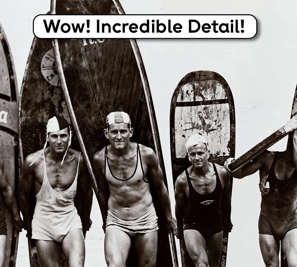 Amazon.com: Vintage Surfers Old Vintage Surf Photo - 16x20 Framed