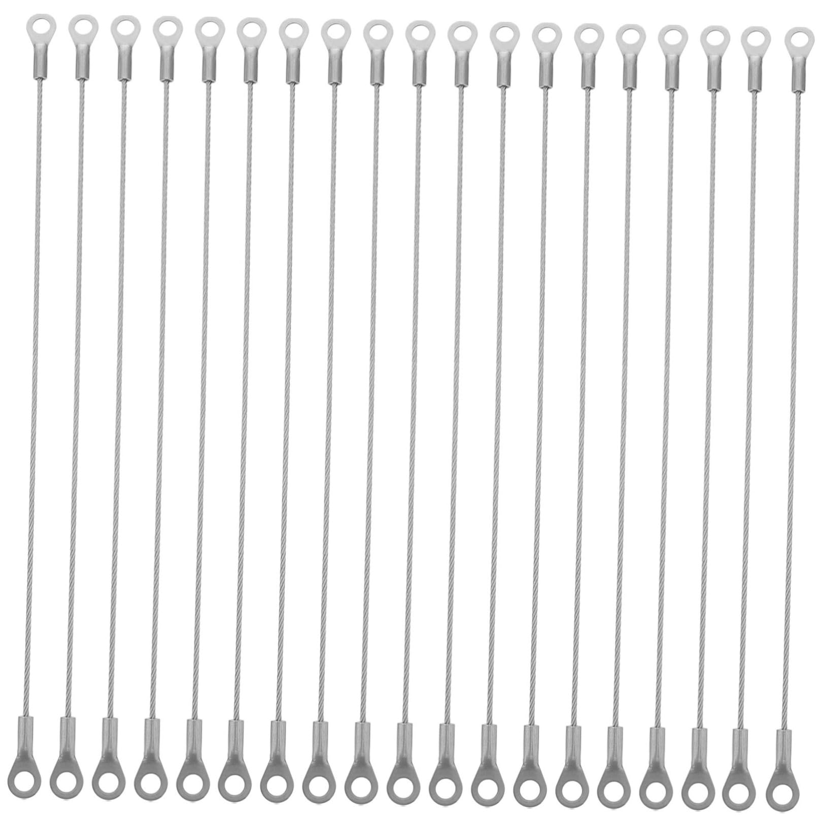 LIFKOME 20Pcs Heavy Duty Hanging Wire Rope Kit for Picture Frames Mirrors and Light Fixtures Flexible and Wear Resistant for Indoor Outdoor Use