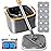 KZKR Spin Mop and Bucket Set with 10 Replaceable Microfiber Mop Pads with Self Separation Dirty and Clean Water System, Self Wringing 360 Rotating Square Mop Head for Hardwood Tile Marble Floors