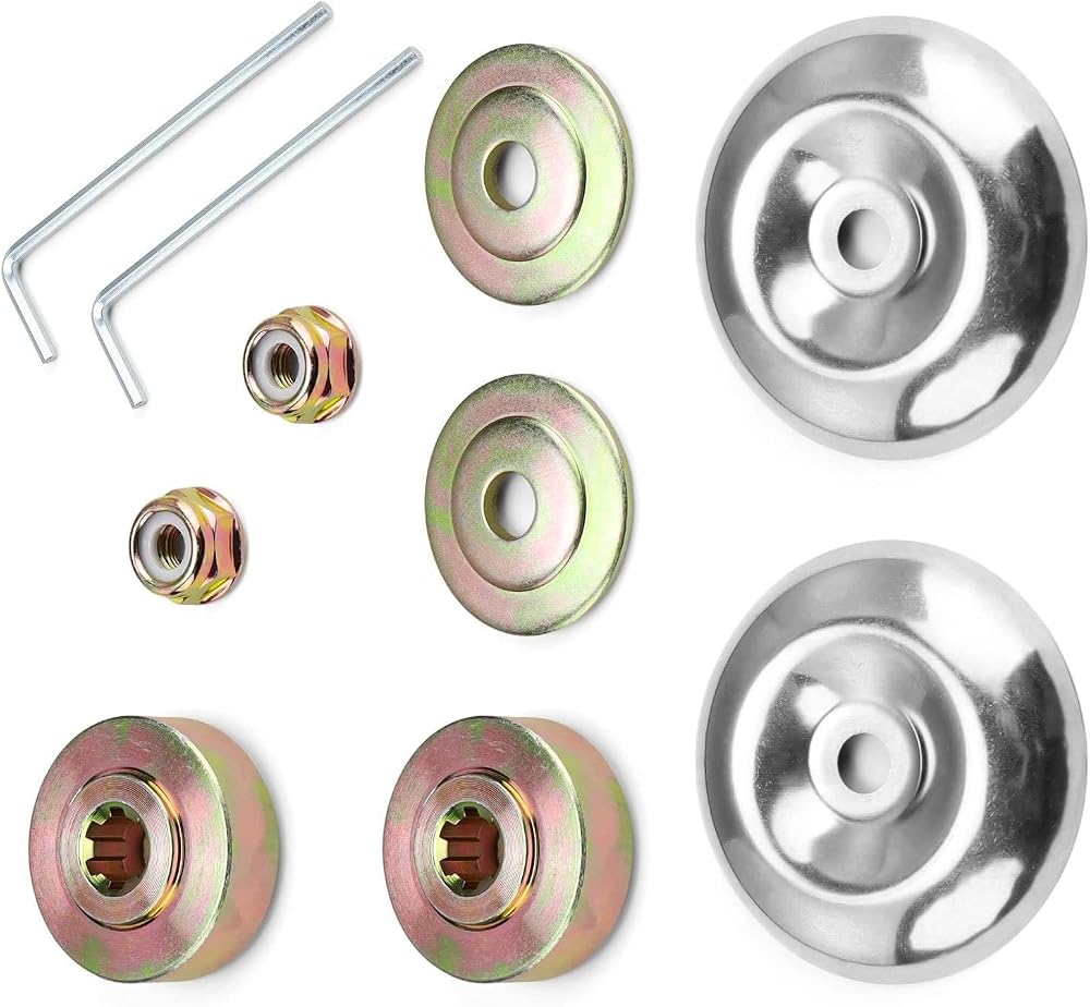 Universelle Kit Fixation écrou Lame Boîte,Tête de Débroussailleuse Universelle Accessoires,10 Morceaux Kit Ecrou Tete Debroussailleuse,Lames de Boîte Vitesse Métal,pour Tondeuse à Gazon Brosse Cutter