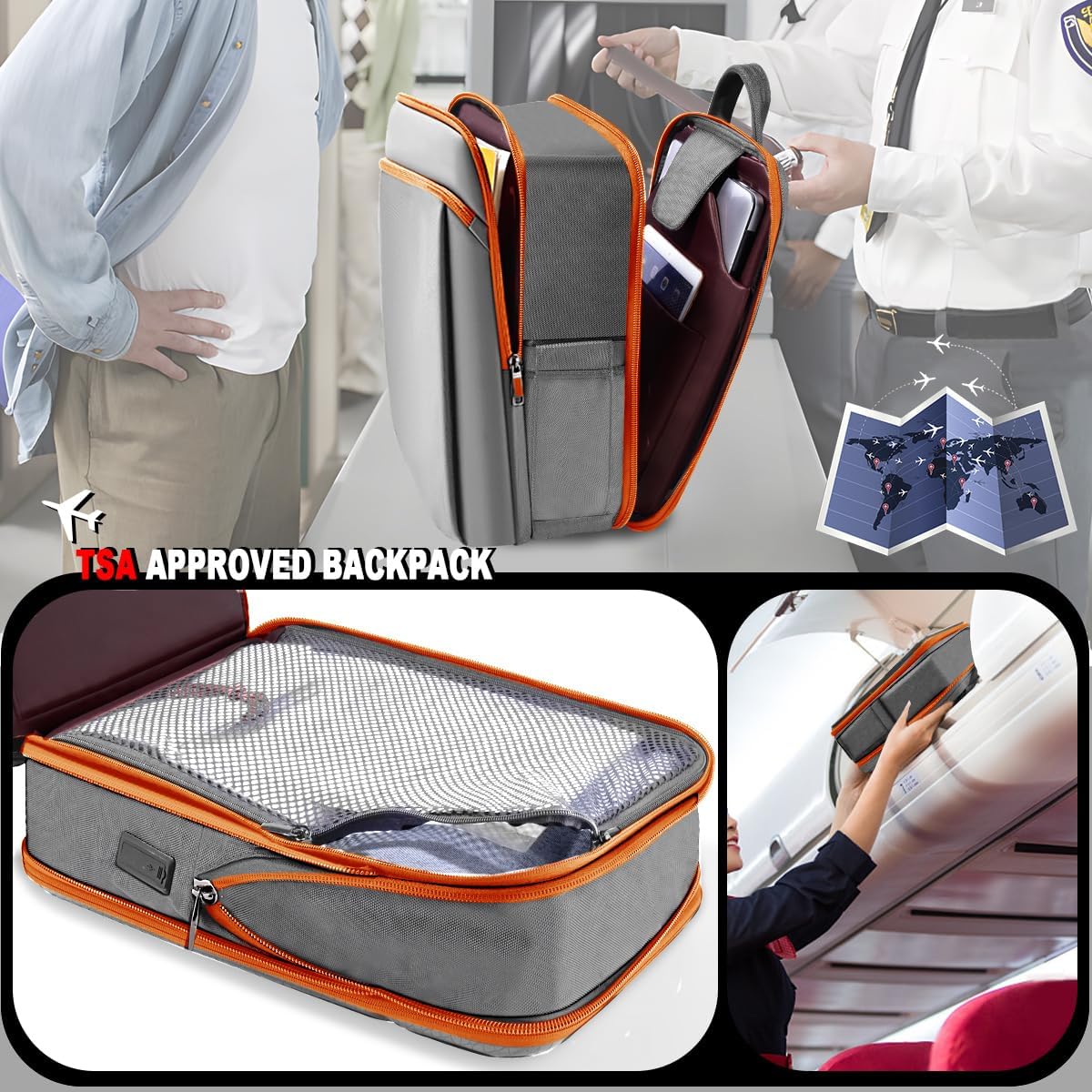 ZINZ Slim and Expandable 15 15.6 16 Inch Laptop Backpack Anti Theft Business Travel Notebook Bag with USB, Multipurpose Large Capacity Daypack for Men & Women,G01OG01 - Image 3