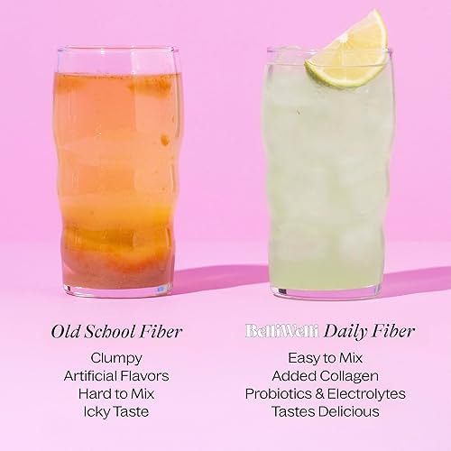 Miniatura 3 de Belli Welli Suplemento diario de fibra para mujeres y hombres Polvo de fibra premium de acacia orgánica con colágeno añadido, electrolitos y
