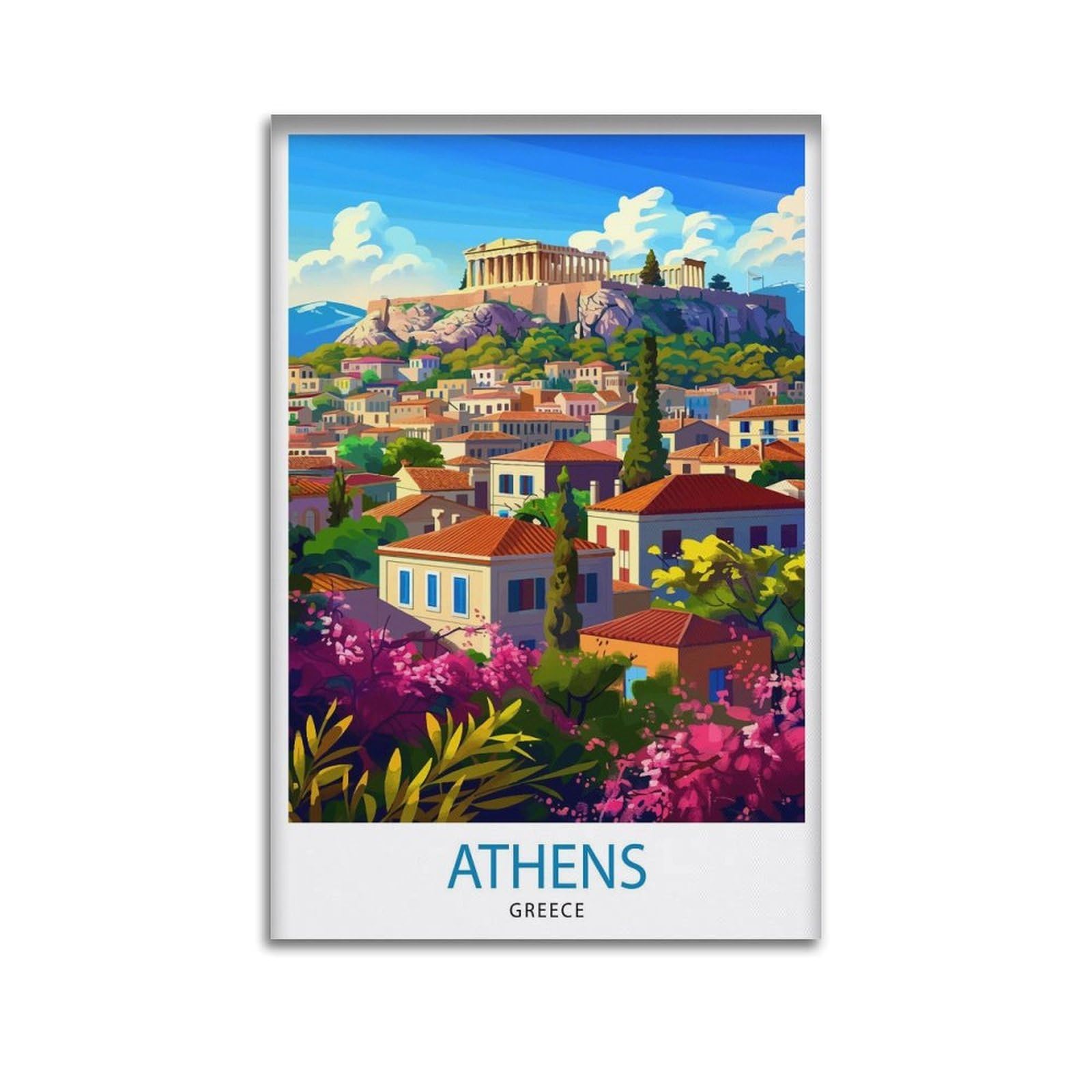 xiaoxiaoshen Athens Greece Travel 2 Canvas Poster Wall Art Prints Room Aesthetic Murals Bedroom And Living Decorations 20x30inch(50x75cm)