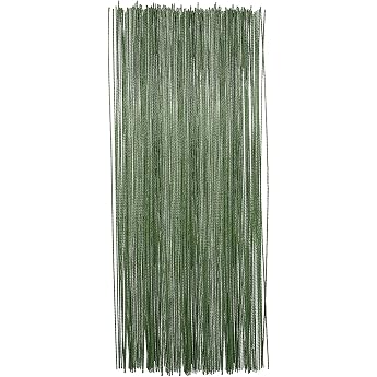 Pack of 100 Floristry Wire Green Stem Wire Flower Wire Craft Wire Florist Wire Garden Wire Flower Stem Wire Plug-In Wire Wire Sticks for Crafts Artificial Flowers Wedding Bouquet Decor