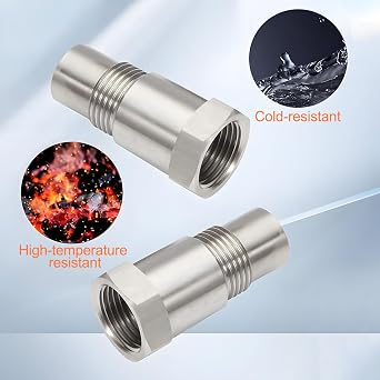 2 Pcs O2 Oxygen Sensor Adapter, M18 x 1.5 Steel Sensor Spacer with Filter | Oxygen Sensor Spacer Extender, Auto Parts Non-Fouler Adapter for Spark Plug and Engine Auxiliary Use
