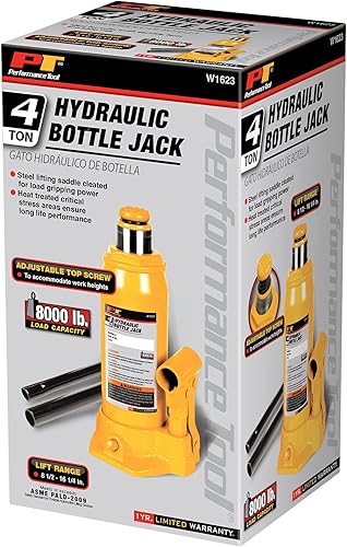 Miniatura 22 de Performance Tool W1633 - Gato hidráulico de 20 toneladas (40,000 libras) Gato hidráulico de botella resistente