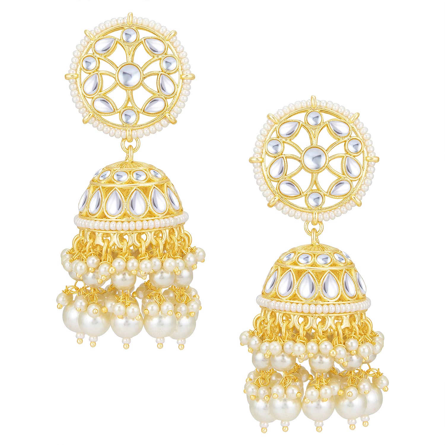 See full amazon price history chart for Sukkhi Delicate Kundan Gold Plated Pearl Jumki Earring Set for Women (SKR85640), One Size Sukkhi Delicate Kundan Gold Plated Pearl Jumki Earring Set for Women (SKR85640), One Size (B09413HWZH) Amazon Price History, Amazon Price Tracker