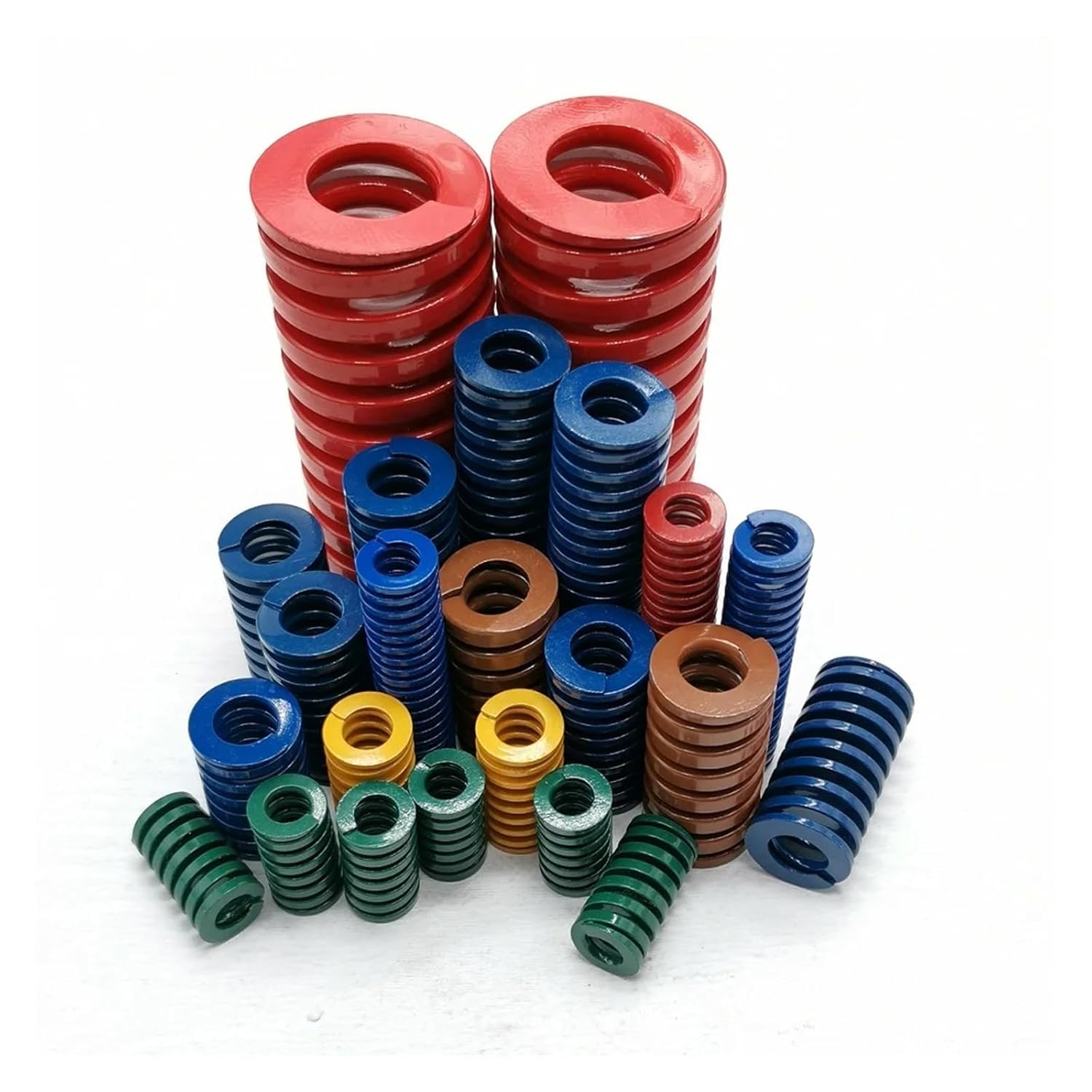 Printer Die Spring Spiral Stamping Spring Coil Compression Release Pressure Steel ID 7MM OD 14MM(14 x 7 x 30mm,ODXIDXL_Brown)