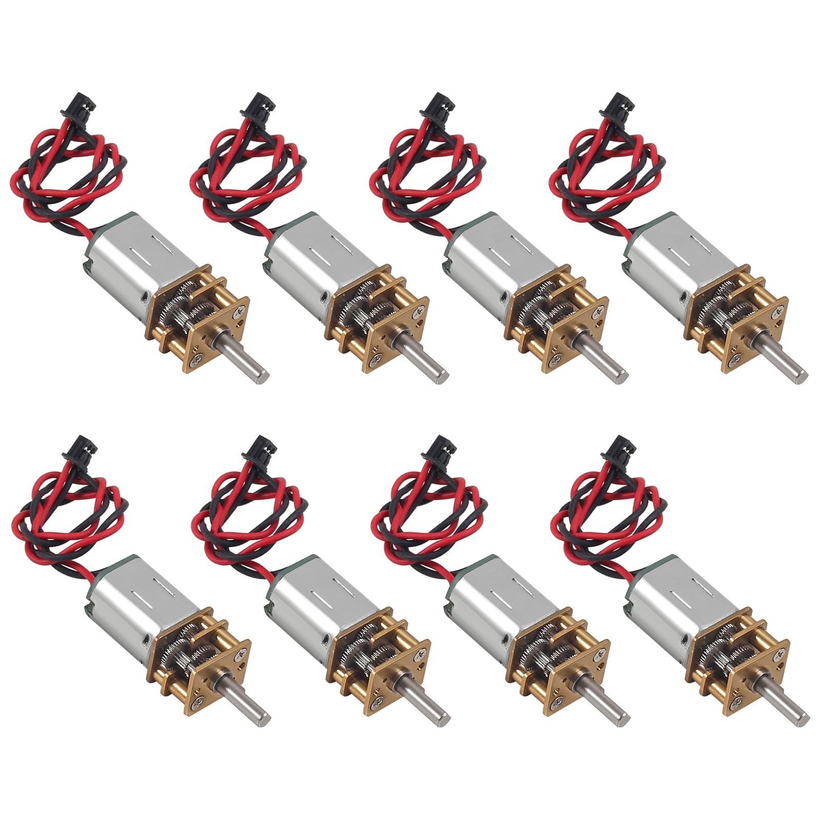 8PCS Mini N20 Gear Motor DC 3V-6V Slow Speed Full Metal Gearbox Micro Motorfor DIY Robot Car RC Toys with Terminal