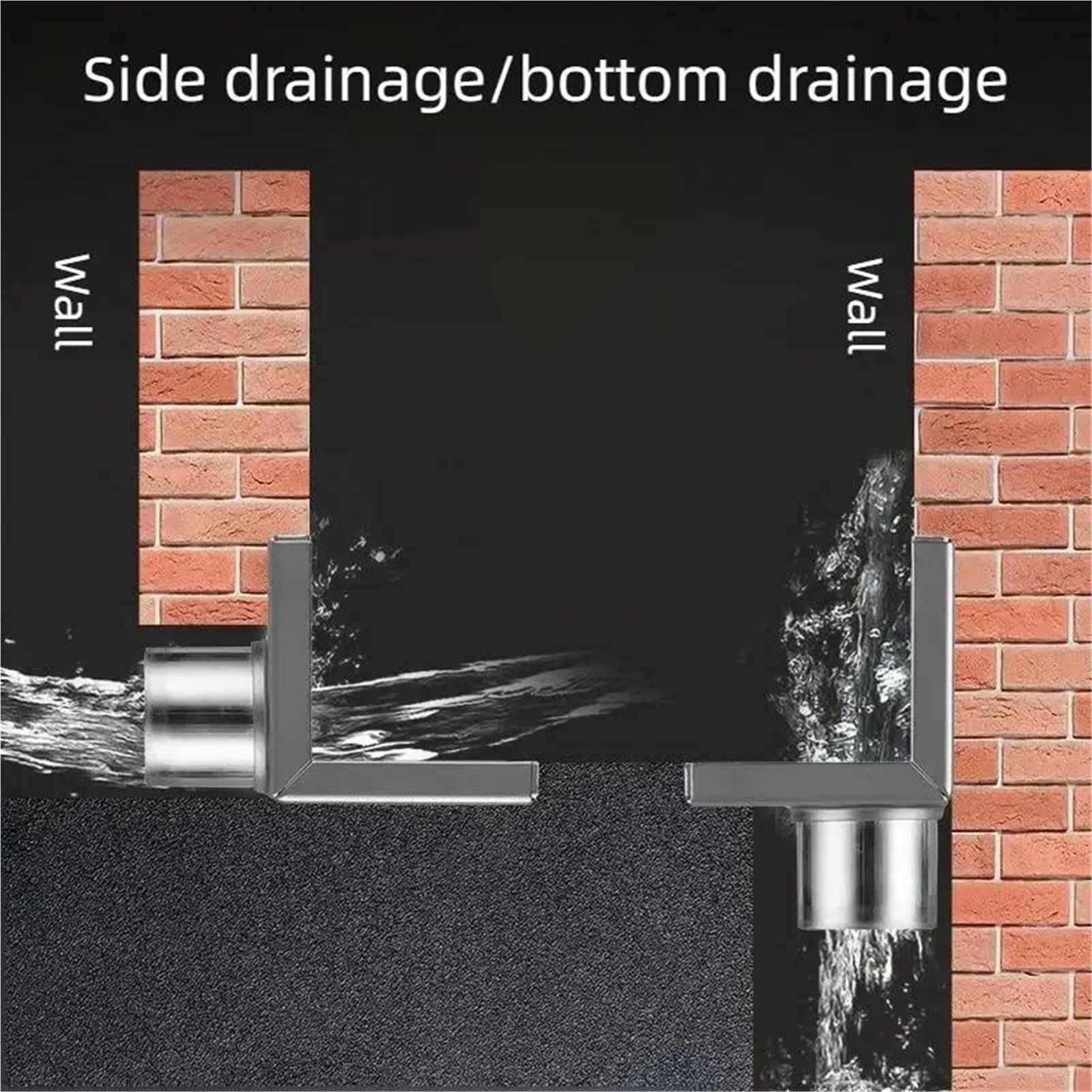 Desague Ducha Drenaje de Piso Esquina Acero Inoxidable 3,5/4/5 Pulgadas, Drenaje Lateral en Forma L for Ducha balcón tubería 50/75/110