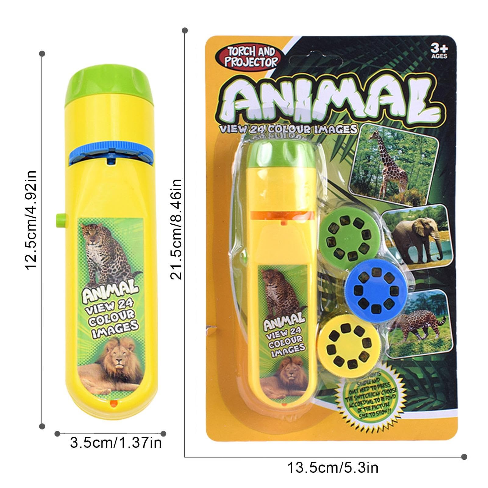 Lampe Torche Projecteur Pour Enfants Avec 3 Disques (24 Images) - Dinosaures, Espace, Animaux - Jouet éducatif