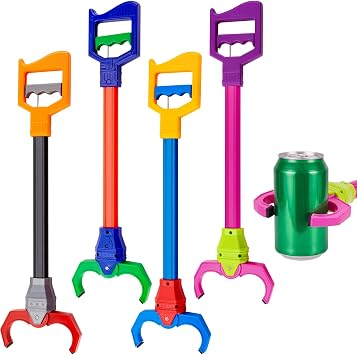 Lewtemi 4 Pcs 18 Inch Interactive Grabber Claw Toy for Kids,Multicolor