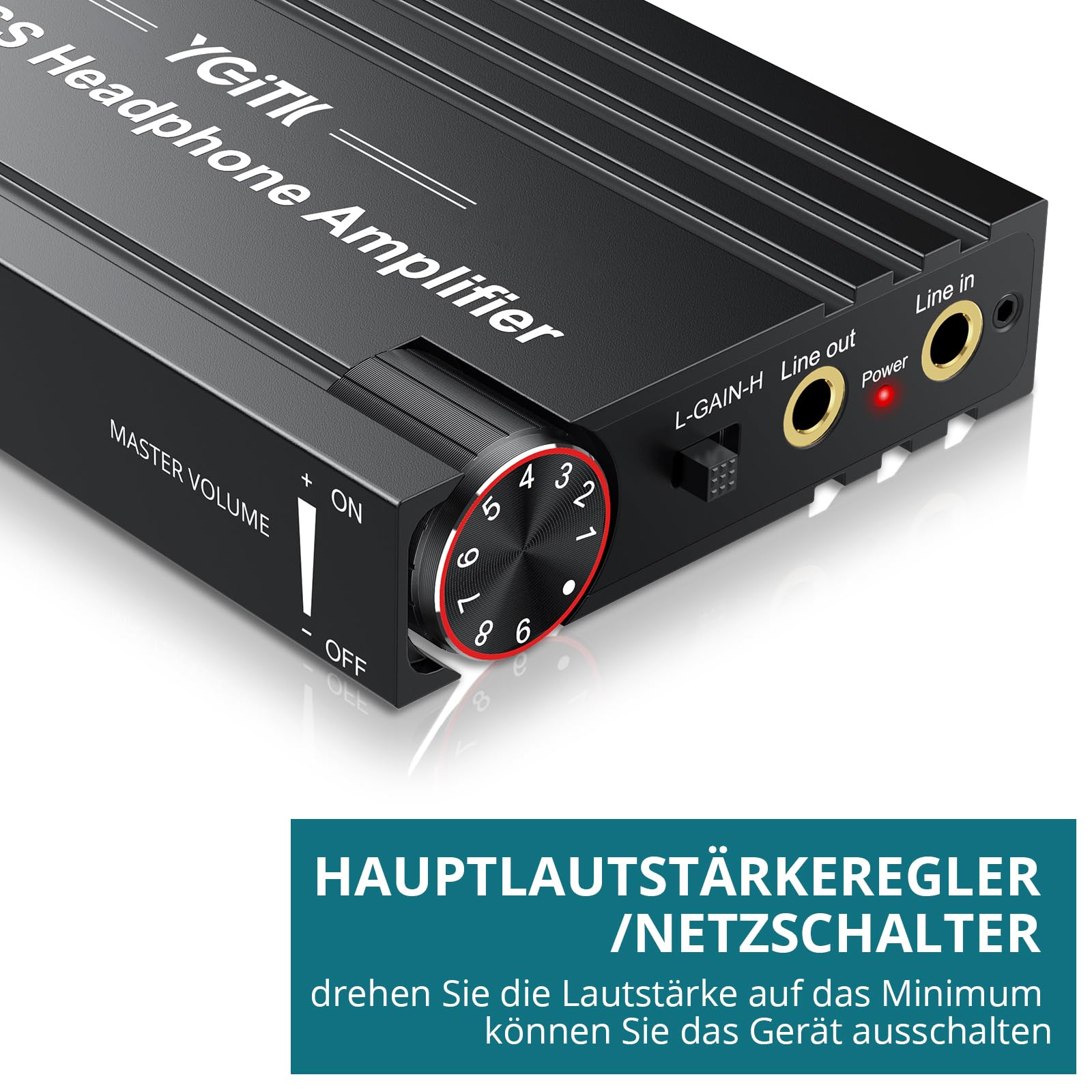 Kopfhörer Verstärker Tragbar BASS HiFi Kopfhörerverstärker, 3,5-mm-Stereo-Audioausgang, 16-600Ω wiederaufladbarer Audio Kopfhörer verstärker für MP3/ MP4/ Telefone/Kopfhörer für Computer