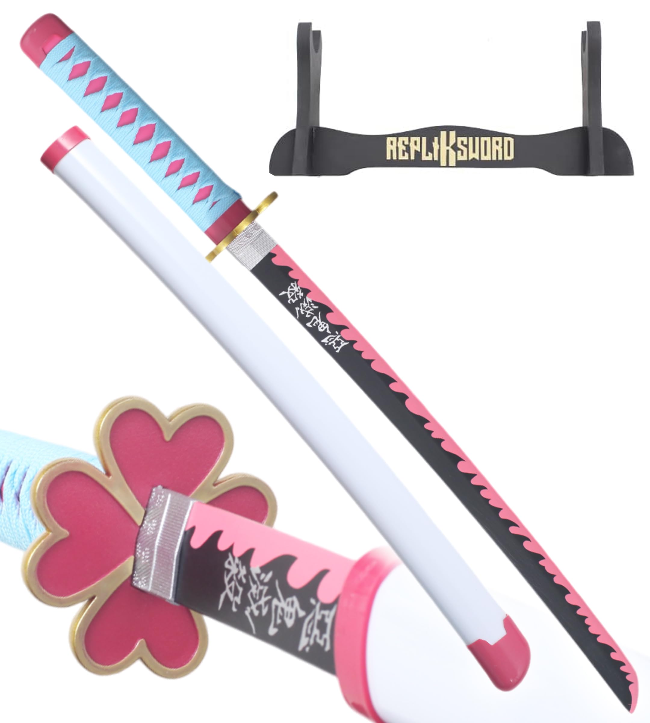 Katana Mitsuri Kanroji en Bois - Epee Sabre Cosplay - 80cm