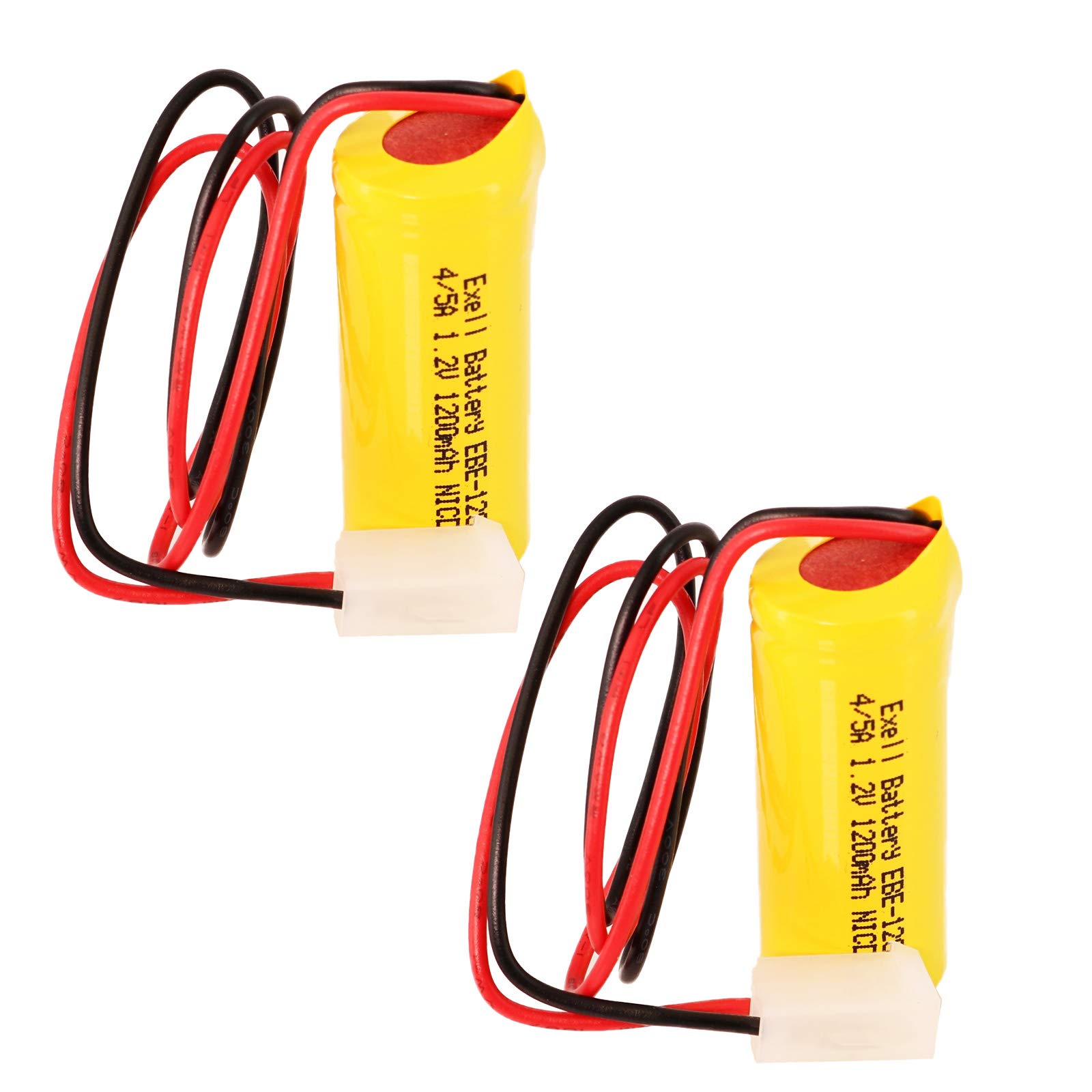 (2-Pack) Emergency/Exit Lighting Battery Fits and Replaces Custom 128 Lithonia ELB1P201N1 ELB-1P201N1 White Molex Lithonia ELB0300 ELB-0300 OSI OSA045 OSA-045 NIC0027 Bel-128 Bel128
