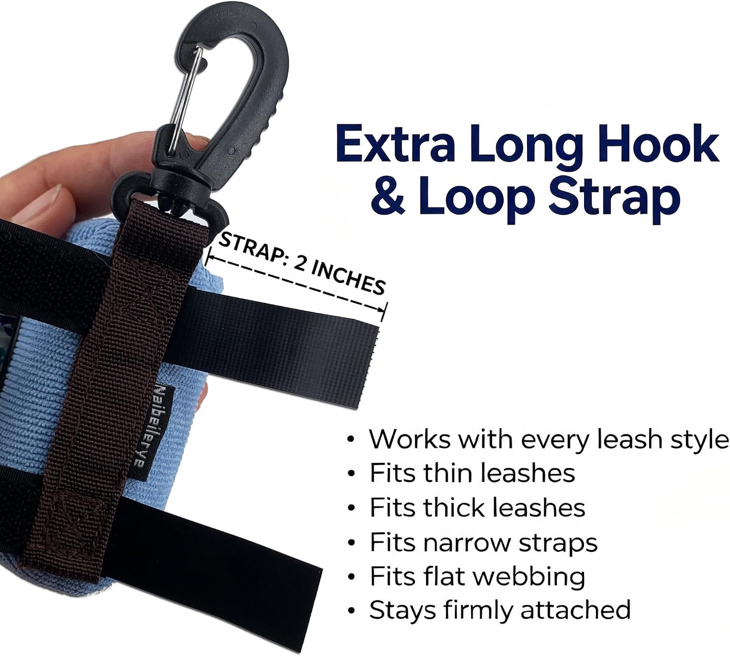 Cute Dog Poop Bag Holder for Leashes Doggie Bag Holder (Blue) image 2