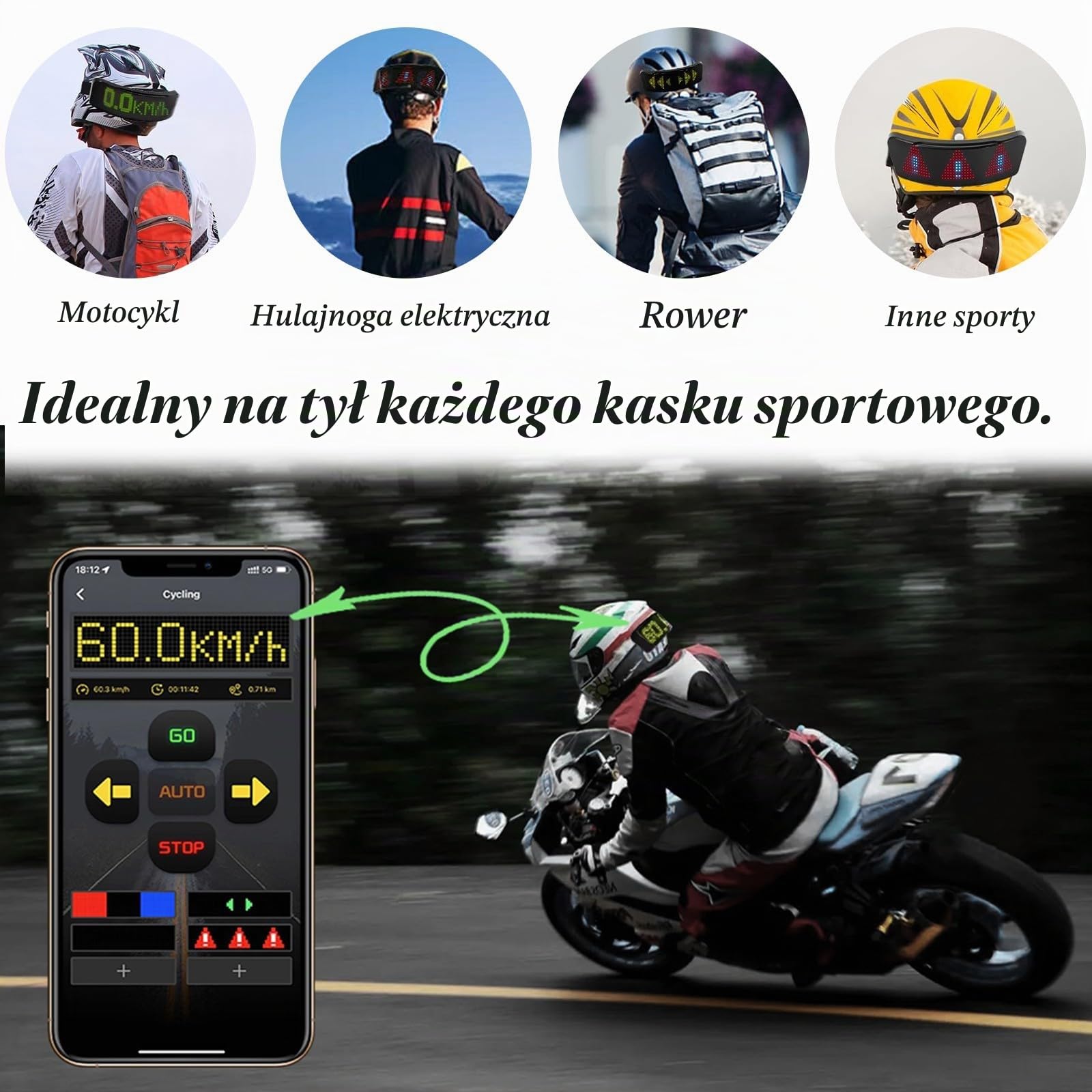 Inteligentne światło rowerowe, ładowane przez USB, wyświetlacz LED, tylne światło rowerowe z kierunkowskazami, prędkościomierz, sterowanie Bluetooth, wodoodporne światło tylne do jazdy nocnej, dla