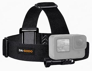 DA-GODO Head Strap Mount Compatible with GoPro Hero 13, 12, 11, 10, 9, 8, 7 (Black), 6, 5, 4, 3+, 3, 2, 1, Session, Fusio... Price In India