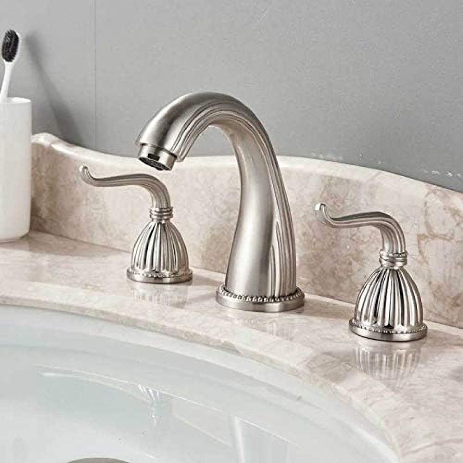 Robinet mitigeur lavabo 3 trous anti fuite eau chaude froide
