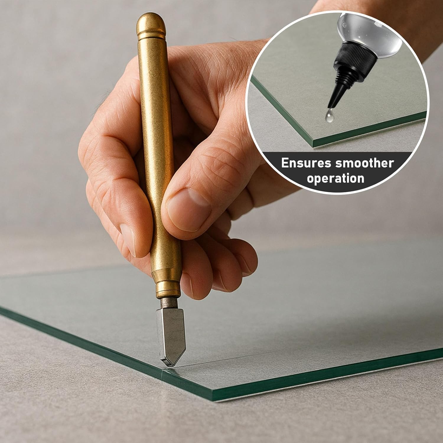NICE2MEU 100ML Glass Cutting Oil, Universal Glass Cutter Oil for Glass Cutter, Glass Bottles, Mirrors, Tiles, Ideal for Hobby & Professional Use