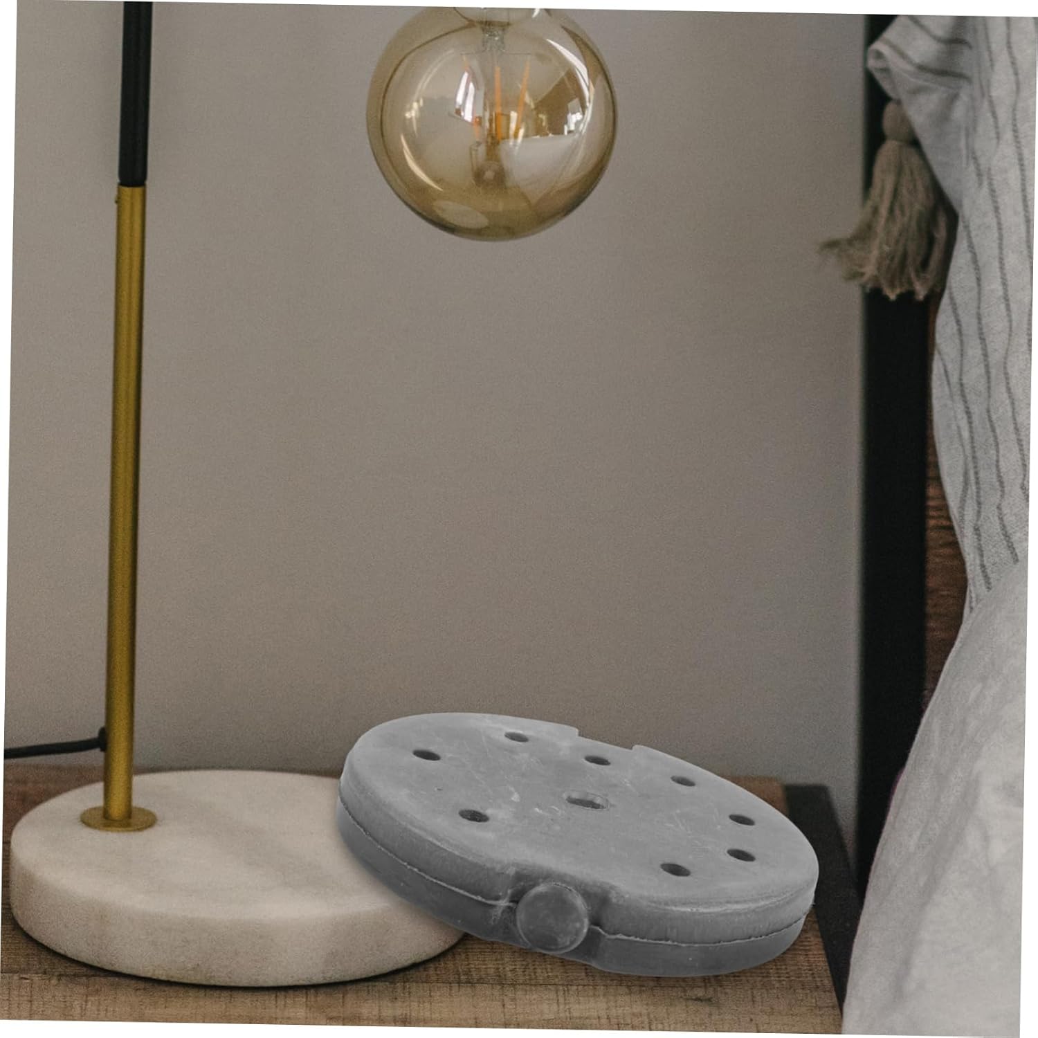 LIFKOME Desk lamp Metal Lamp Base Weight for Nightstand Chassis DIY Display Weight Base Floor Light Stand Light Parts Stand Desktop Iron Parts Rack Round