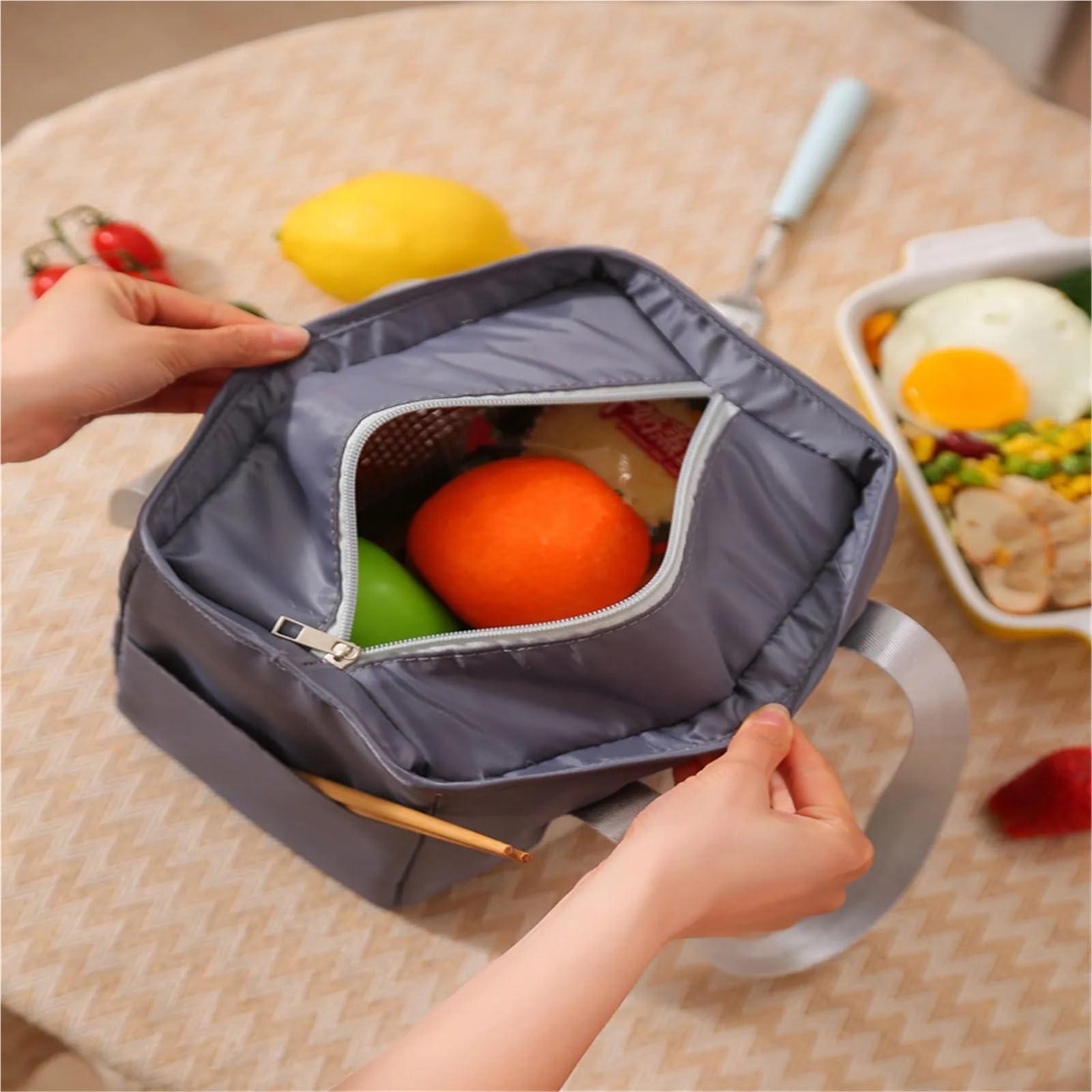Fiambrera impermeable de gran capacidad, paquete hielo for pasteles, bolsa Picnic, aislante plegable portátil, Enfriador alimentos, 3 uds