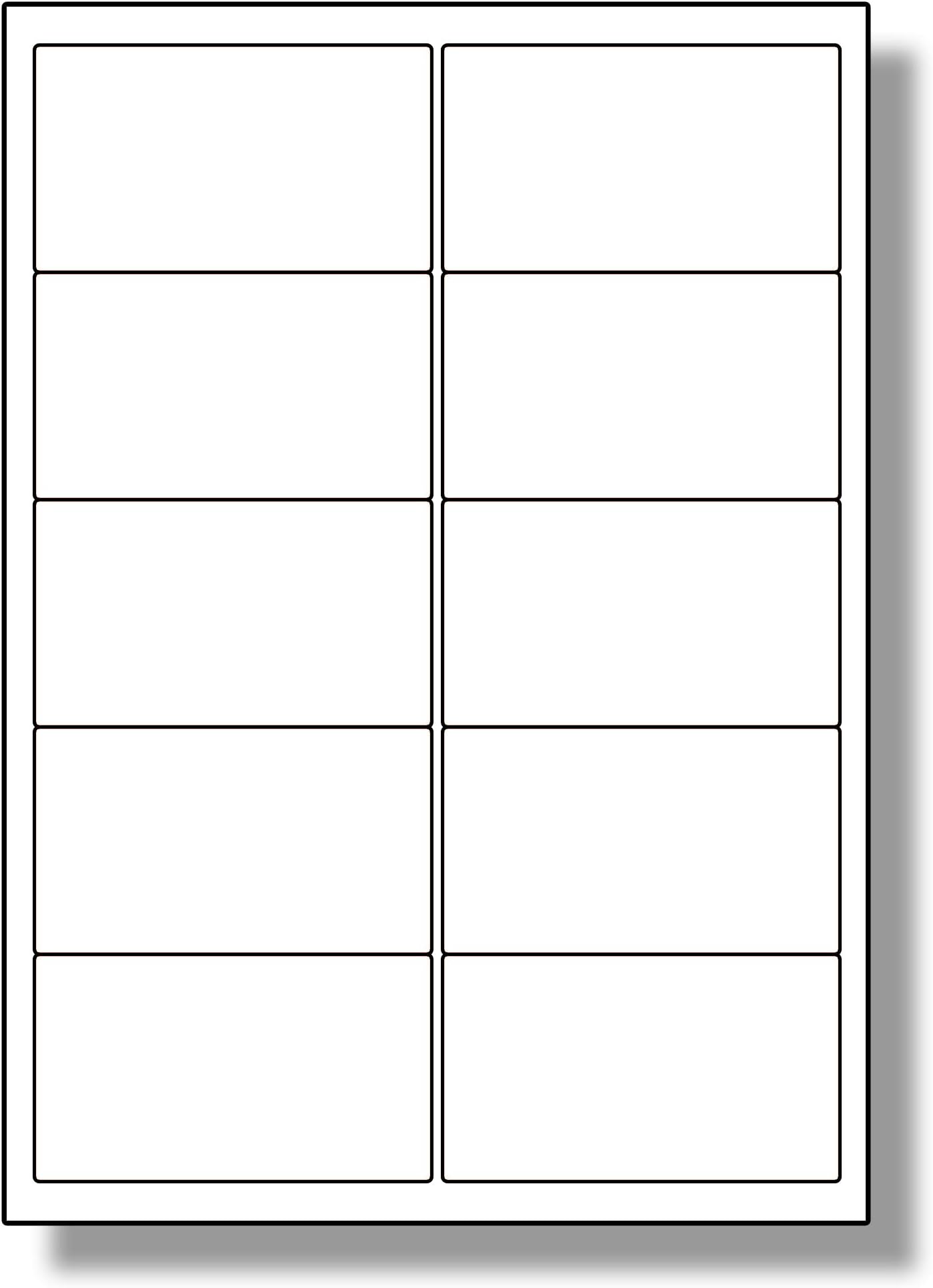 Label Planet® 10 Per Sheet, 5 Sheets (50 Inkjet Transparent Labels). Clear Polyester Self-Adhesive Permanent Blank Plain A4 Gloss Premium Printable Stickers, for Inkjet Printers, LP10/99 GCP.