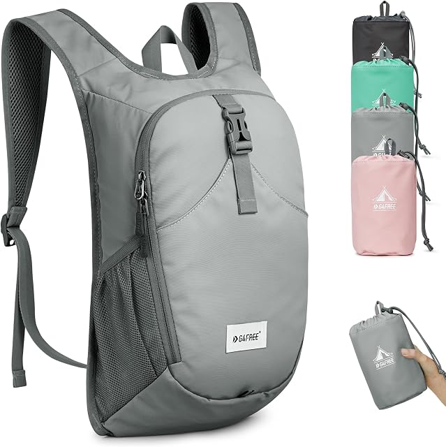 G4Free 10L Hiking Backpack, Waterproof Lightweight Day Bag, Small Folding Outdoor Luggage Bag
