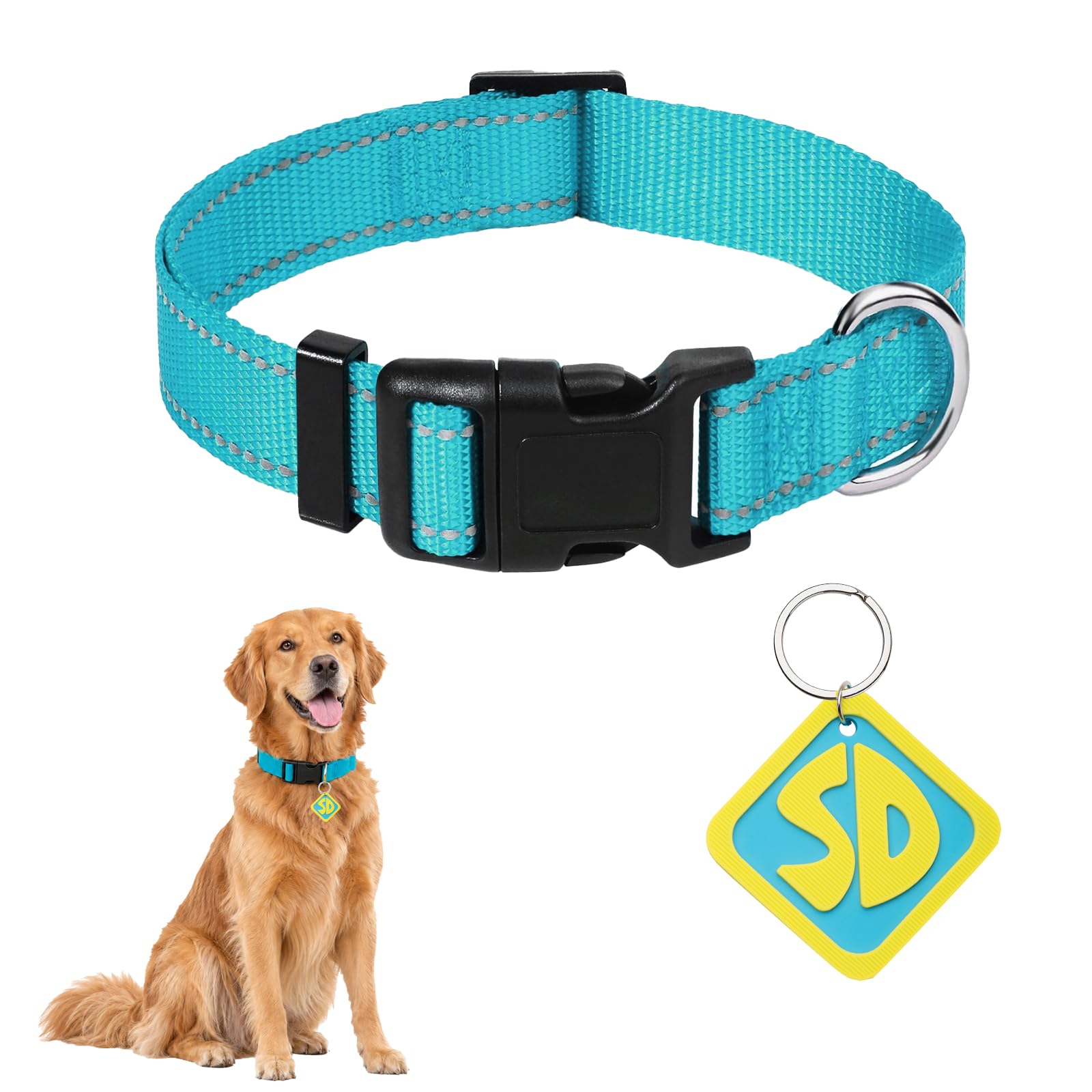 Dog Halloween Costume, Dog Tag with Nylon Adjustable Collar for Dogs - S