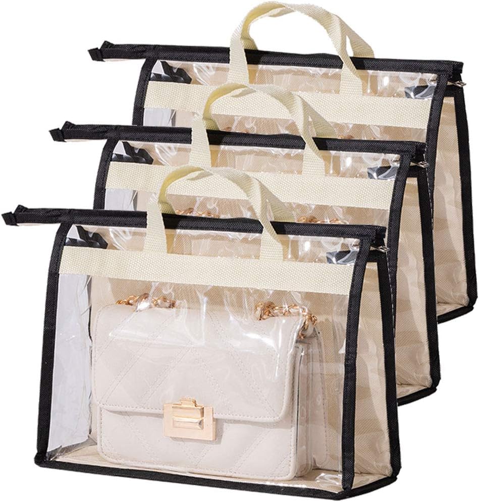 Keledz Handbag Dust Cover Bag Transparent PVC Purse Storage