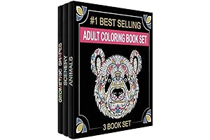 Adult Coloring Books Set for Grown-Up Women