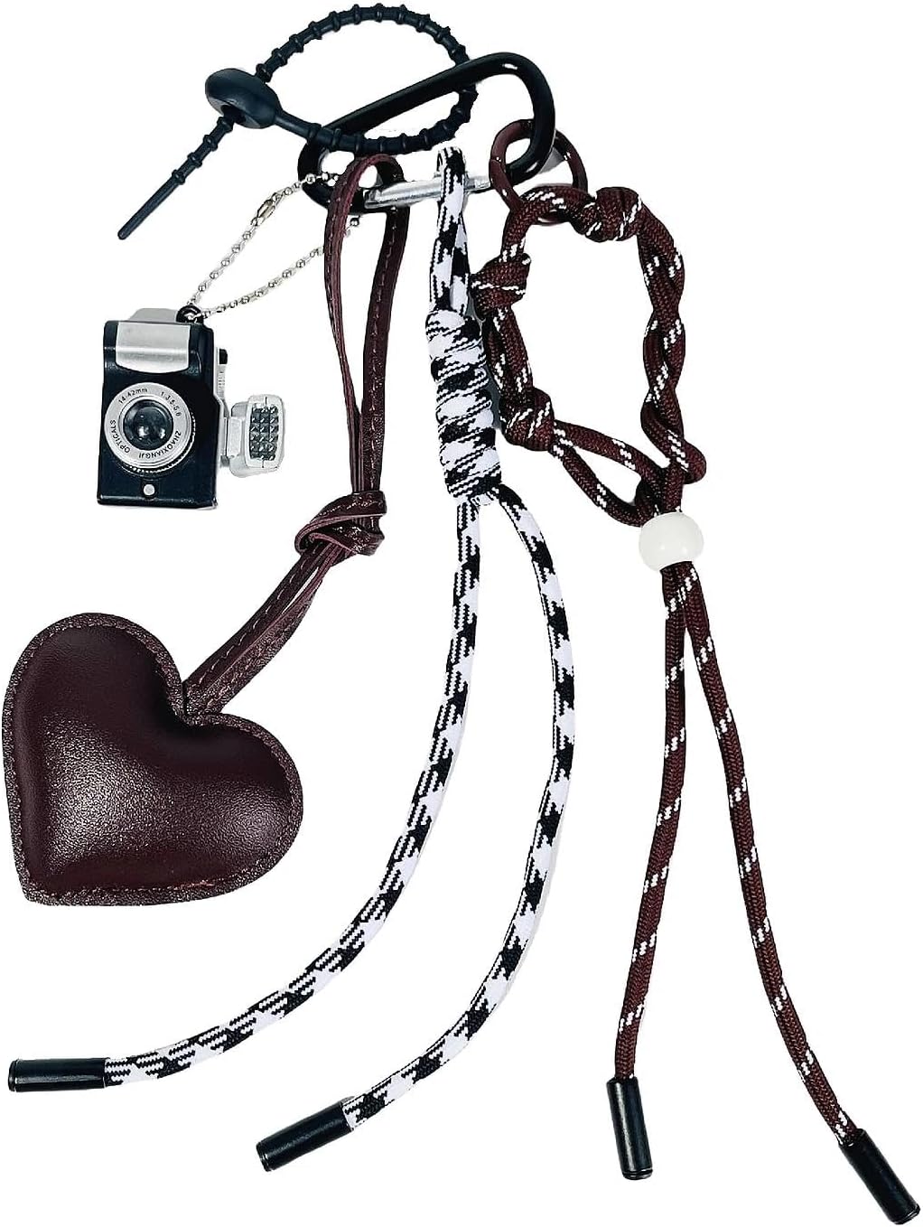 QTMY Cute Camera Braided Keychain Bag Charms for Handbag Purse Backpack Accessories Bogg Bag,343