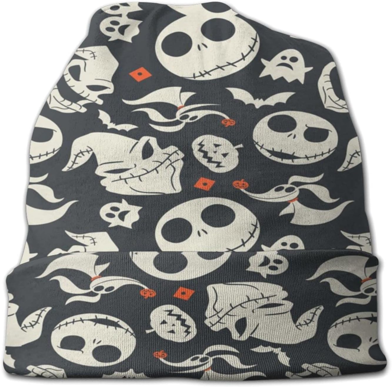 Christmas Skellington Men Women Unisex Adult Beanie Cap Winter Outdoor Slouchy Warm Hat - Image 3