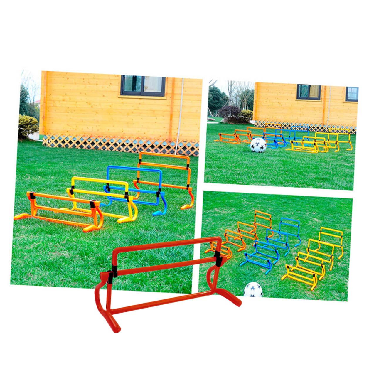Veemoon Festa Calcio Decor Ostacoli di Allenamento Calcio Rimovibili in Pp, Attrezzatura per Migliorare Abilità Calcistiche e Agilità per Allenamento Outdoor