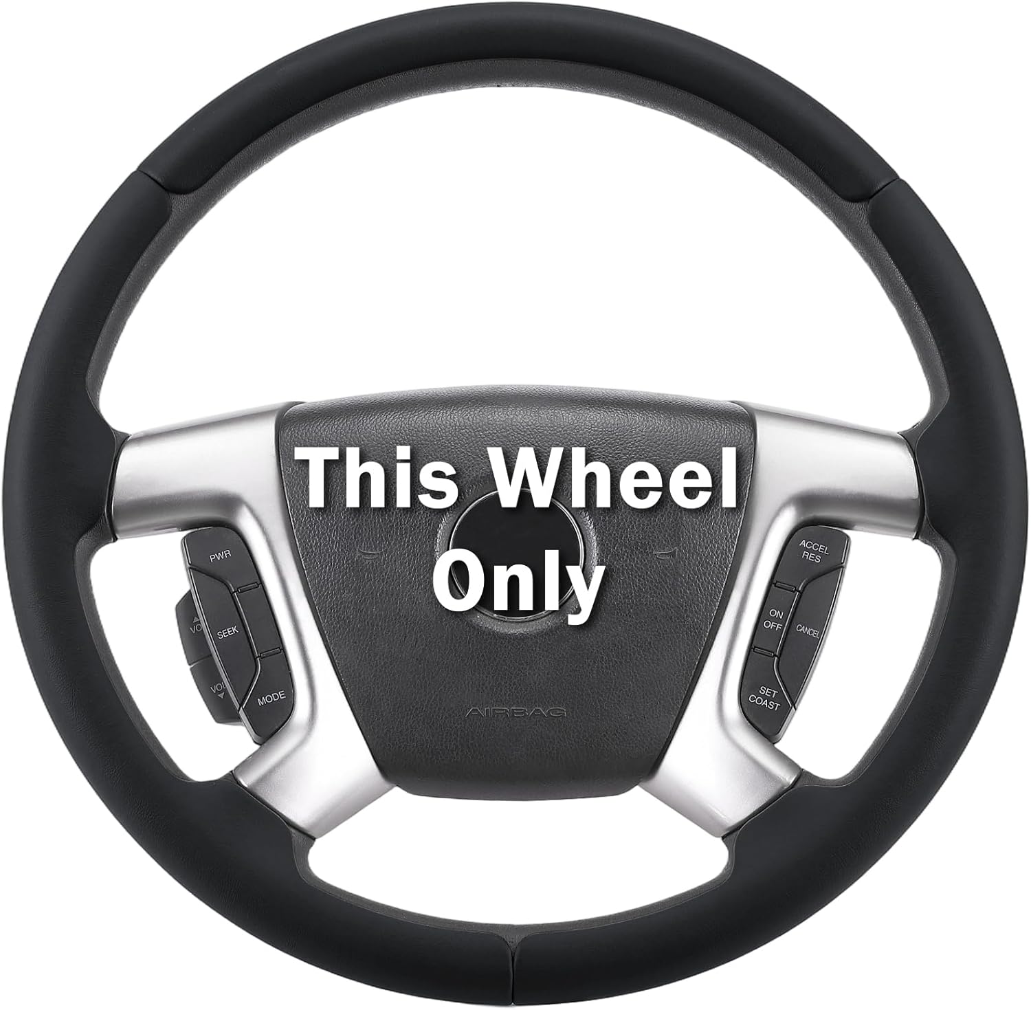 Steering Wheel Cover for Chevy Silverado 1500 GMC Sierra 1500 2007-2013/2500 3500 Chevrolet Tahoe Suburban Yukon (Yukon XL) 2007-2014/ Traverse 2009-2017/ GMC Sierra 2500HD 3500HD 2008-2014