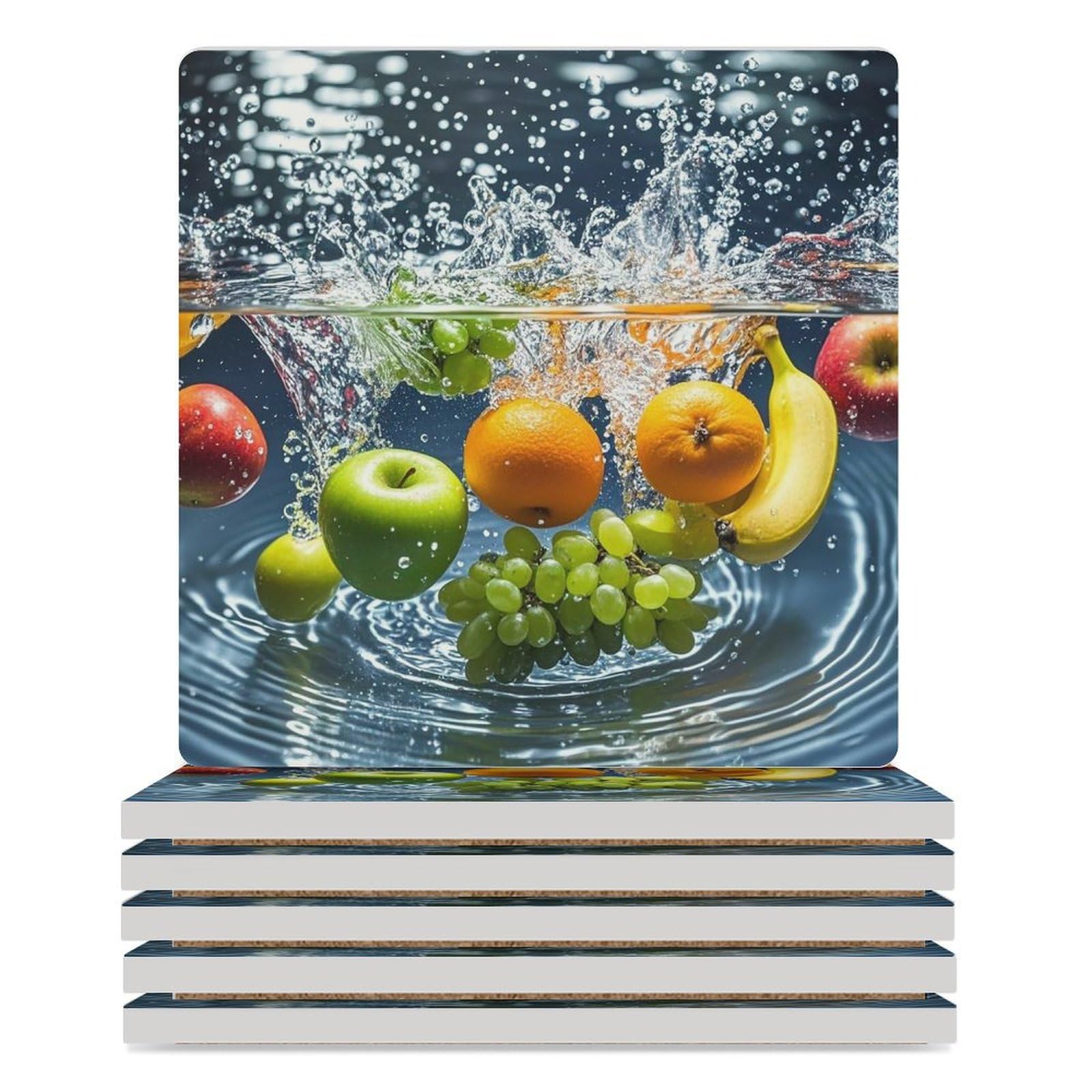 Sous-verres céramique contre les taches d'eau pour protéger table en bois et bureau