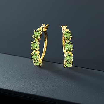 Gem Stone King オーバル シトリン イエローゴールド ピアス 11月誕生石のプレゼント K18 シトリン 11月誕生石 ピアス 18金