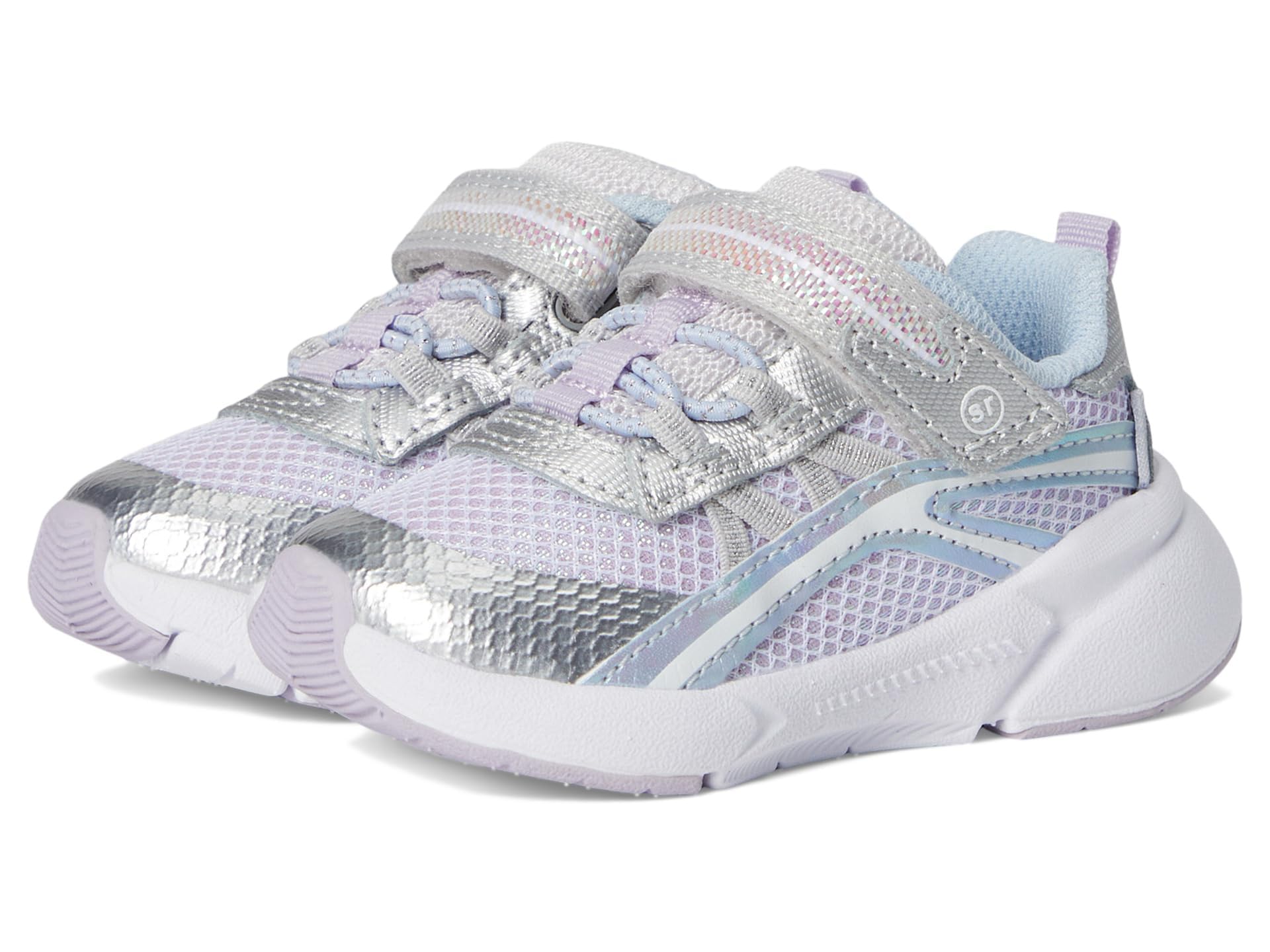 Stride Rite Girls M2P Journey 3.0 (Toddler) Sneaker, Silver Sparkle, 6.5