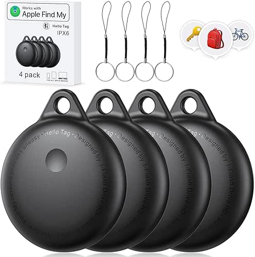Smart Tags-4 Pack, Smart Bluetooth Tracker Work with Apple Find