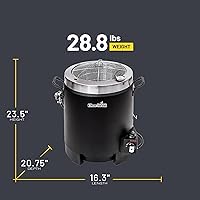 Vista 6 de Freidora para pavos, sin aceite, 1, Negro