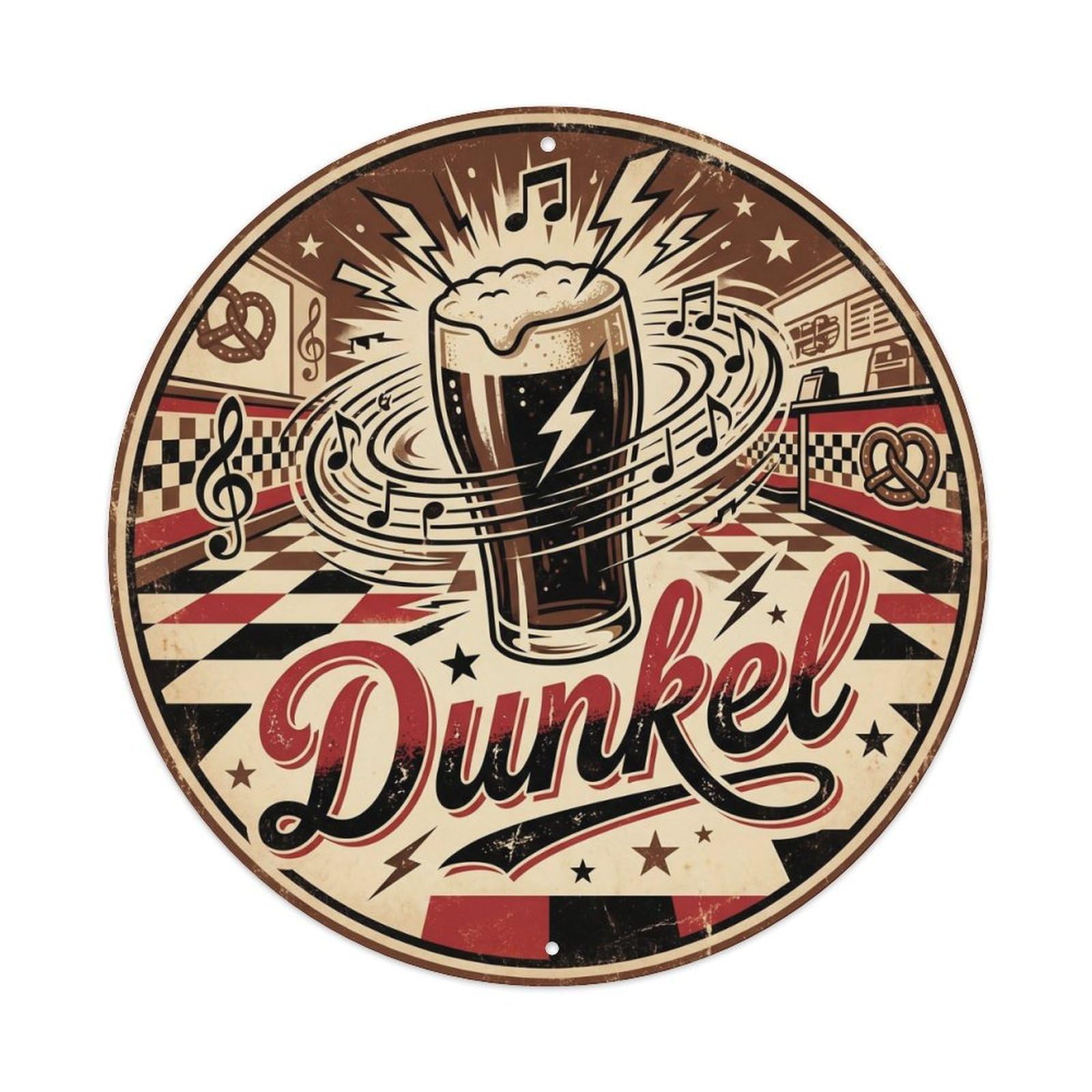 Munich Dunkel Lager Dark Beer Hall Retro Fruit Brew Metal Tin Sign