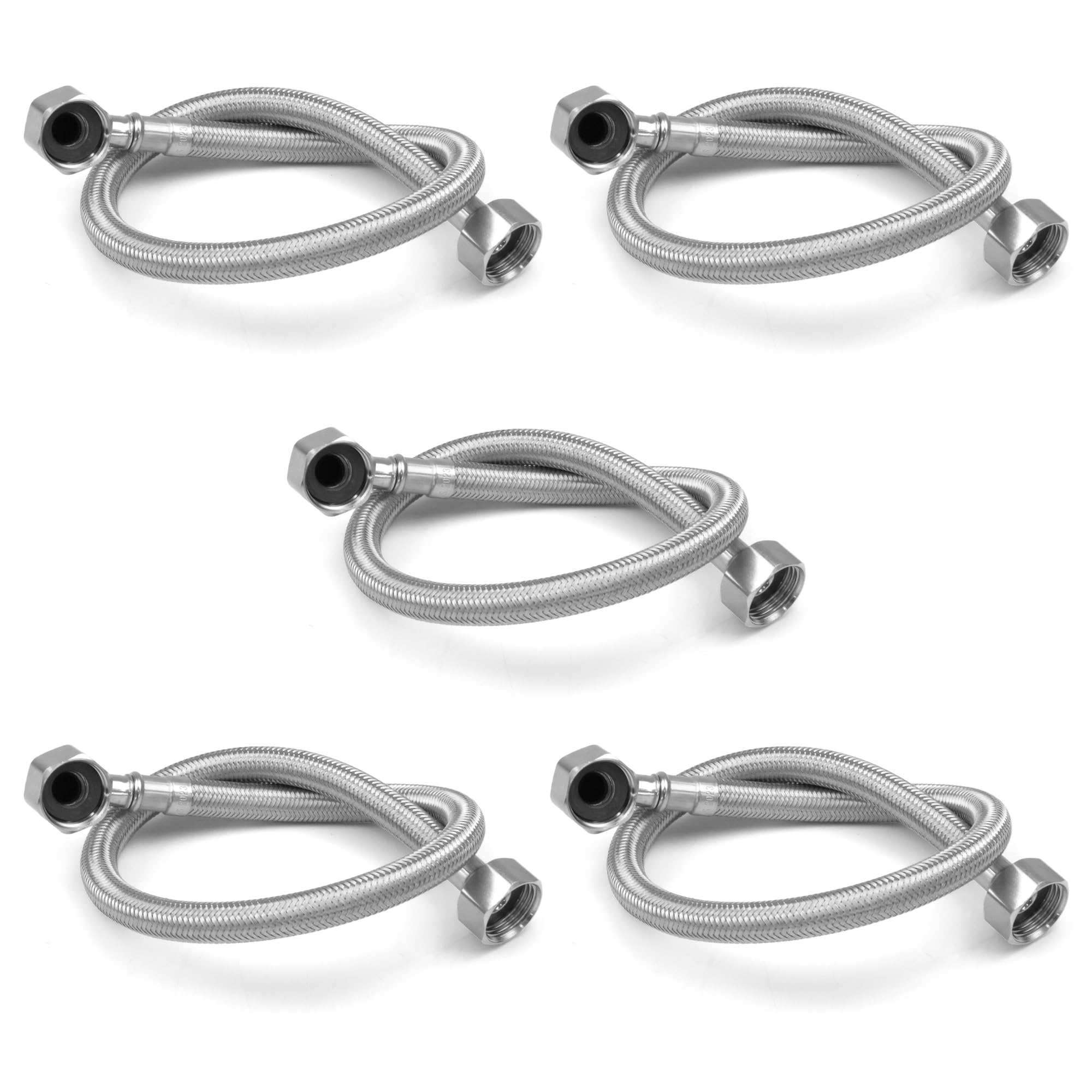 Xcel Home WRAS Approved Elbow 1/2 (90°) x 1/2 BSP x 500mm Flexible Pipe Connectors