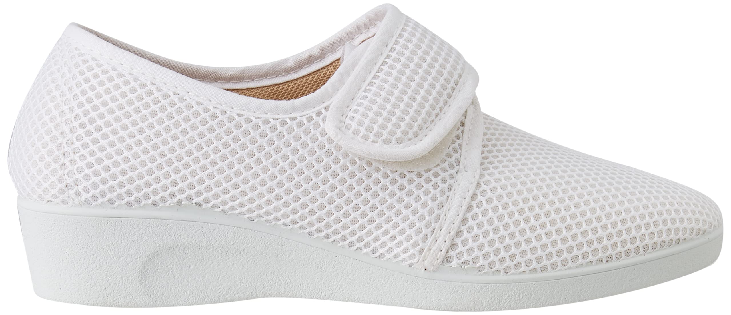 CoboFamily Zapatillas Casa Mujer Verano Comodas Ligeras Transpirables Rejilla Sandalias Interior Exterior Cuña Punta Cerrada Suela Caucho Antideslizante Flexible Ajustables Velcro Tallas 35 - 41
