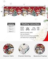 Vista 4 de Bufanda para Repisa de Chimenea de Navidad de 60 x 17 Pulgadas, Muñeco de Nieve Rojo Árboles de Navidad Bufanda para Repisa de Chimenea Cubierta