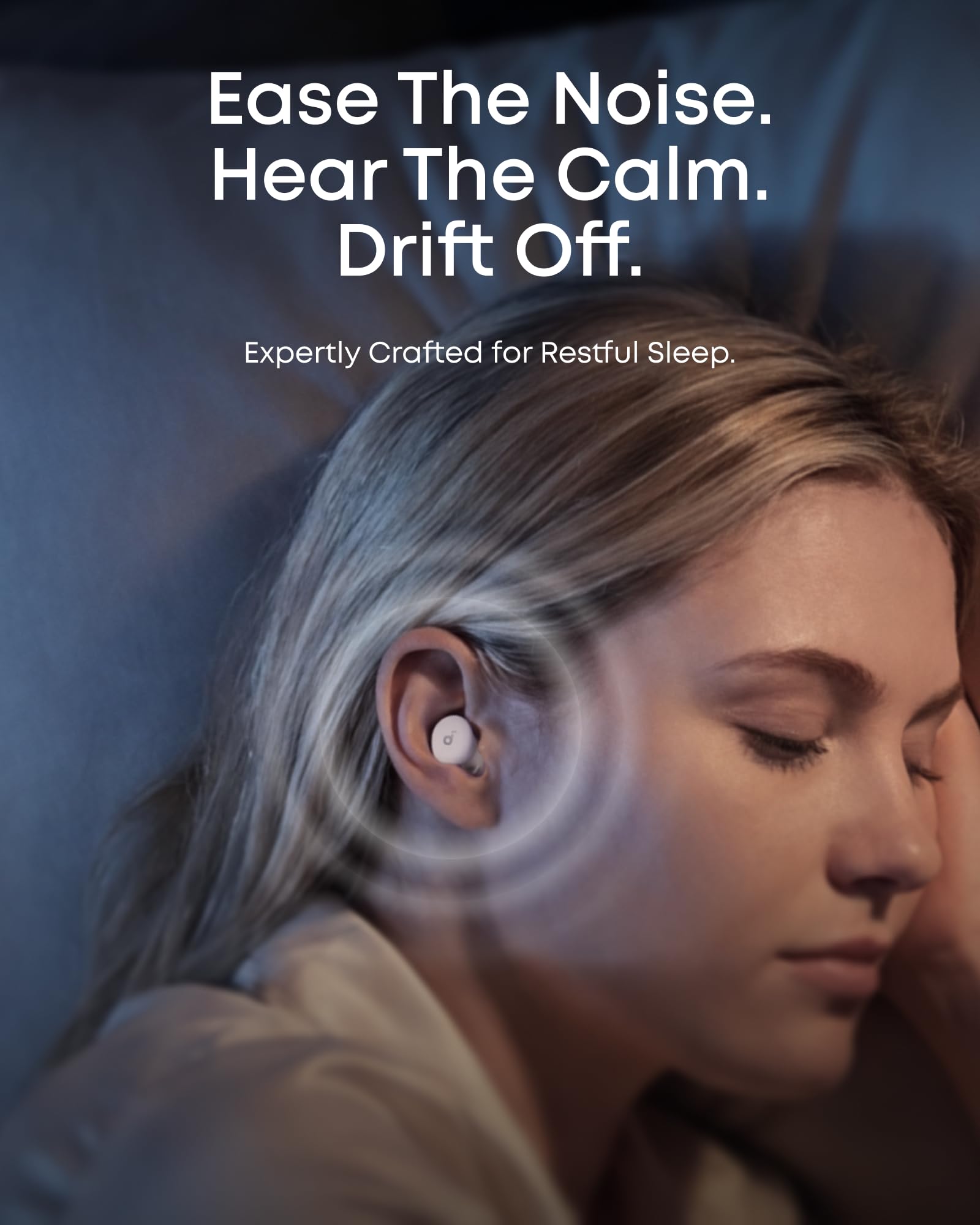 Soundcore Écouteurs de Sommeil Sleep A30 by Anker, réduction Active du Bruit, système adaptatif de Suppression des ronflements, Son cérébral généré par IA, 45 h d'autonomie