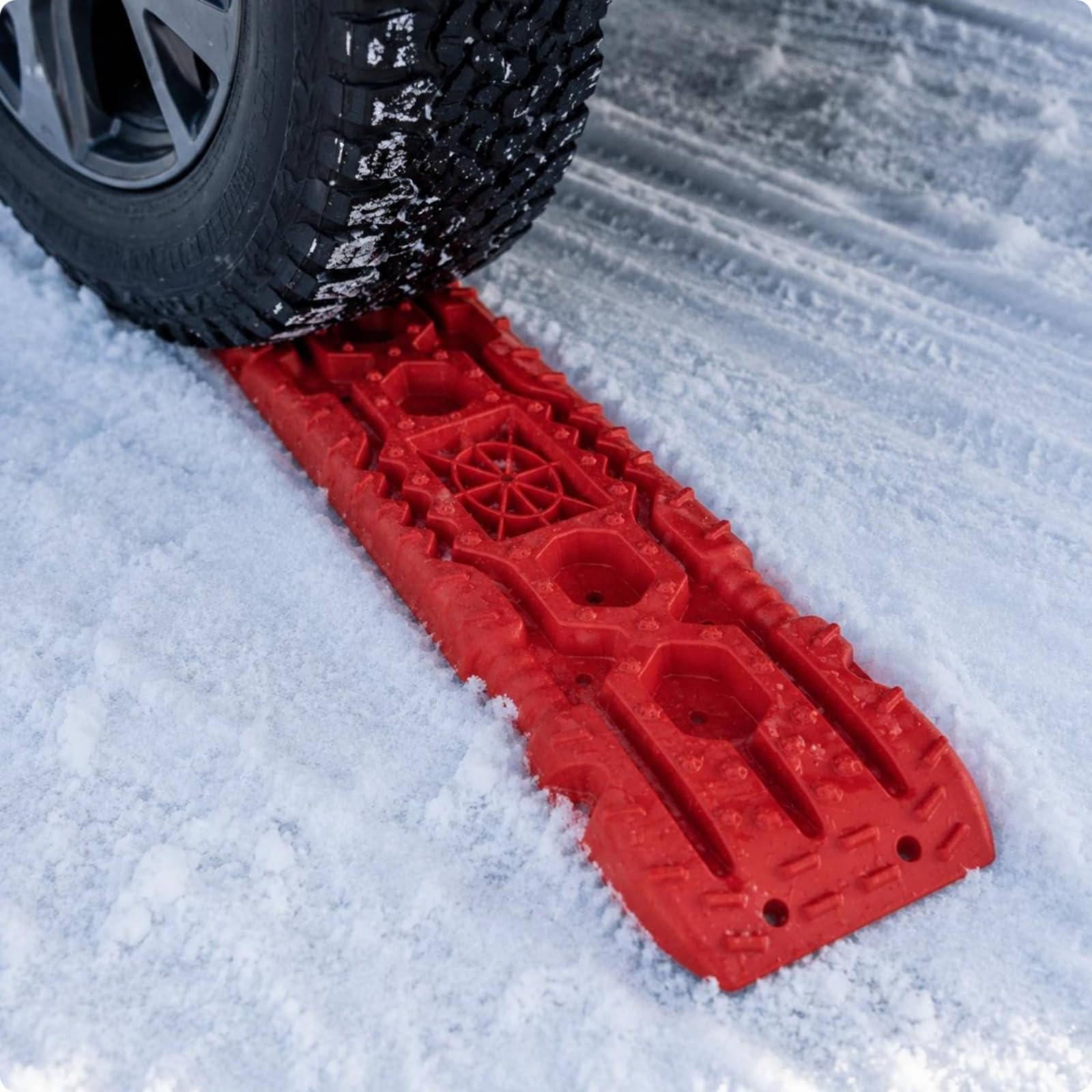 Gralara 2 Pieces Tavole Trazione Veicolo Canali Incassati Tavole Antiscivolo Recupero Plastica Stampata Accessori Auto per Neve