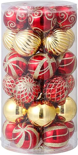 30 bolas de Navidad adornos de pintura y bombillas brillantes adornos colgantes de boda decoración de árbol de Navidad